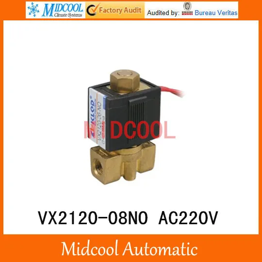 2/2-way VX2120-08NO нормально открытый электромагнитный клапан порт 1/" AC220V