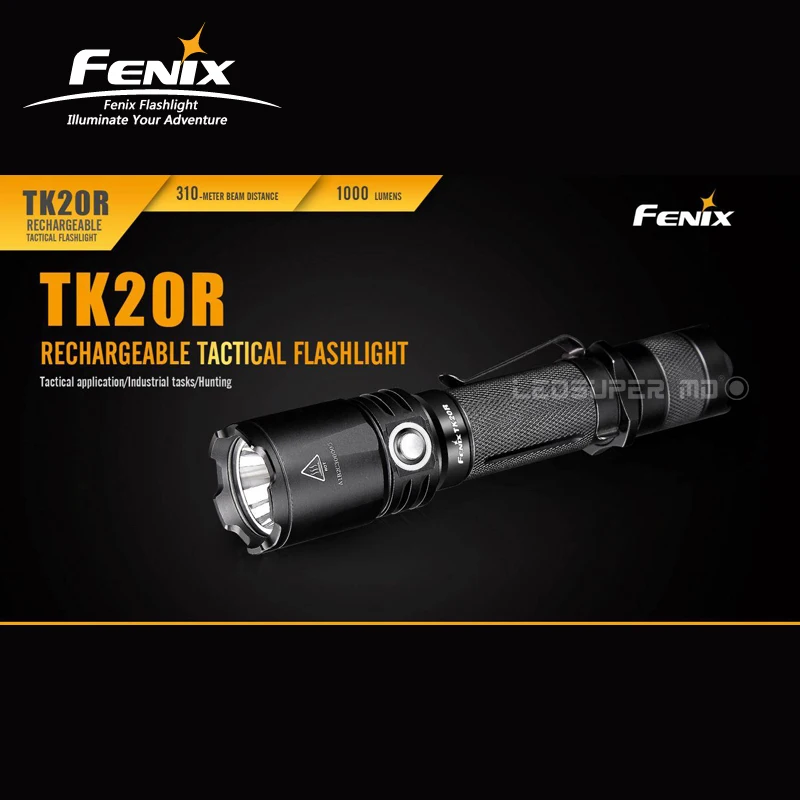 

Factory Price Fenix TK20R CREE XP-L HI V3 LED Rechargeable Tactical Flashlight with Free 18650 Battery