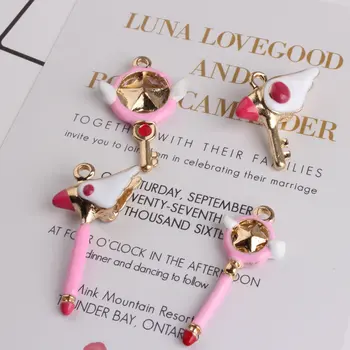 

10pcs/lot Fashion Enamels Charms Gift 3D Cardcaptor Sakura Alloy Pendant Fit Bracelet Necklace Jewelry Accessories DIY Crafts