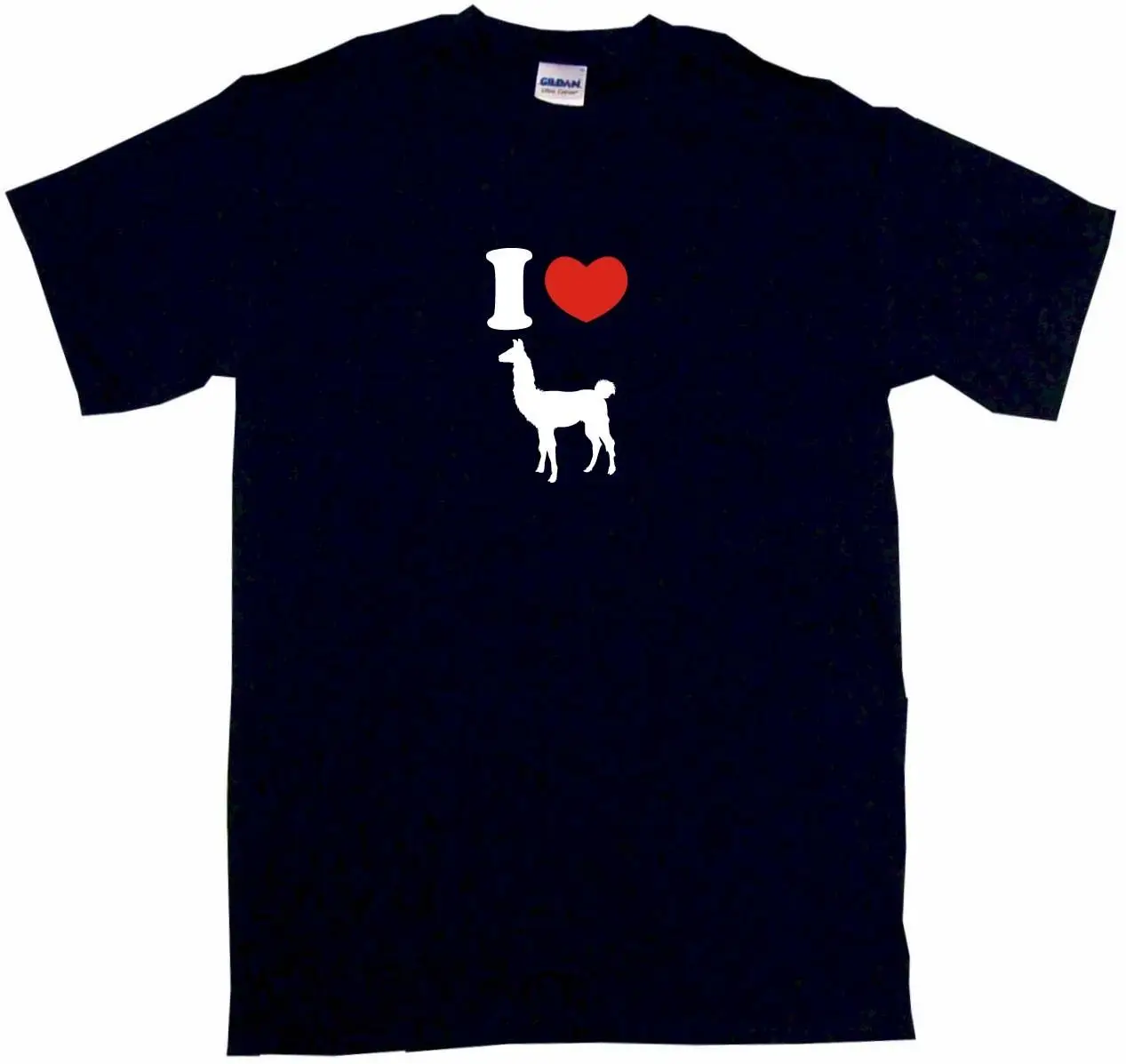 Мужская футболка с надписью I Heart Love Llama silhoueвыберите размер и цвет маленькие