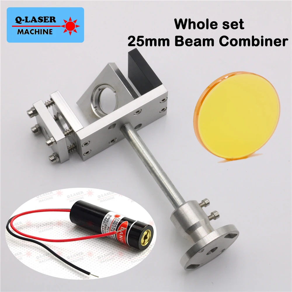 

25mm Co2 Laser Beam Combiner 10.6um with Mount and Laser Pointer Free Shipping