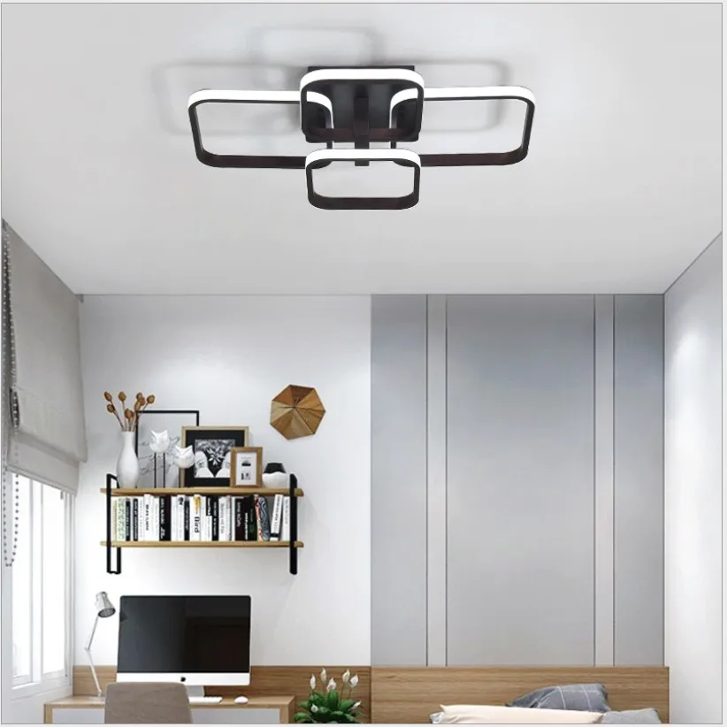 Moderna do Candelabro de Teto do Diodo Emissor de Luz do Quarto da Sala de Estar Luminárias de Teto com Acrílico de Controle Iluminação Casa Conduziu Remoto 110-220v 2 High Quality Luzes e Iluminação