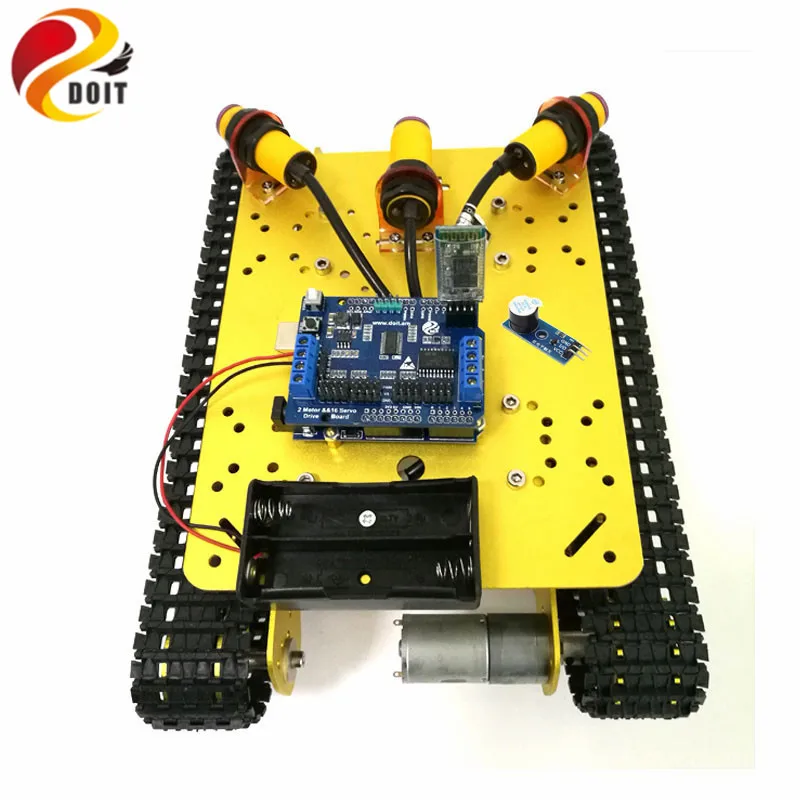DOIT TS100 Bluetooth контроль препятствий робот гусеничный Танк шасси автомобиля с