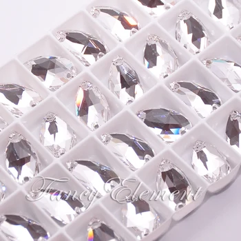 

Swarovski Elements (3230) Tear Drop 18x10.5mm Crystal Clear (001) 3 pieces Sew On Stone Rhinestones