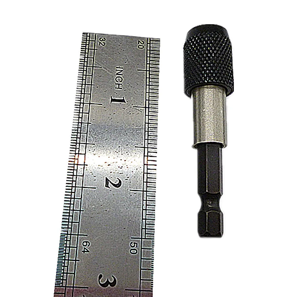 60mm Hex Shank Quick Release Drill Screw Magnetic Screwdriver Bit Holder