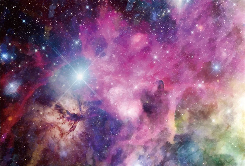 

Laeacco The Colorful Universe Stars Portrait Scene Photography Backdrops Customized Photographic Backgrounds For Photo Studio