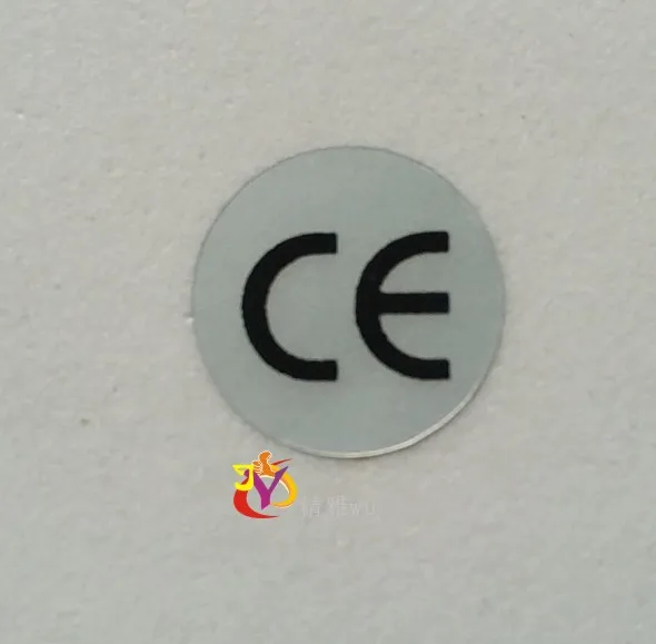 1000pcs/lot CE label sticker silver CE label High temperature resistant