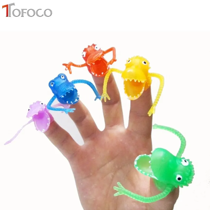 

TOFOCO 10Pcs Puppets Toys Finger Puppet story Mini Dinosaur Toys with Small Finger Gashapon Toys Novelty Animal Dolls