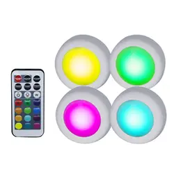12 Цветов Беспроводной светодио дный ночник дистанционного Управление Батарея питание Кухня освещения шкафа-M25