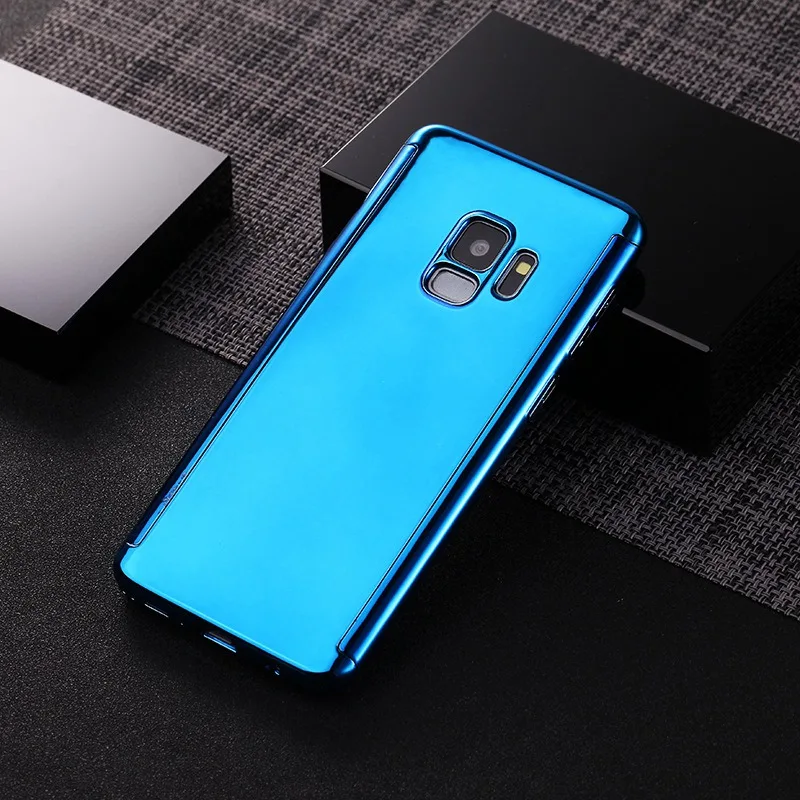 Зеркальный чехол с полным покрытием 360 градусов для Samsung Note 9 S10 Plus S8plus жесткий