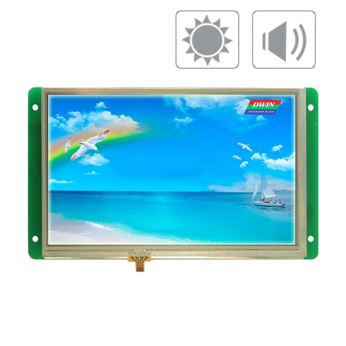 

DMT80480T070_09WT Divin 7 inch DGUS industrial serial port wide temperature highlight industrial touch screen LCD