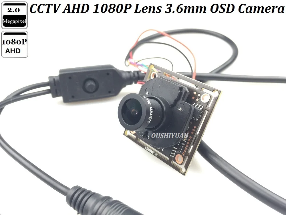 CCTV SONY сенсор IMX 322+ NVP2441H HD-AHD 1080P 2.0MP объектив 3,6 мм IR-CUT OSD меню CCTV безопасности Мини AHD 2.0MP DIY камера