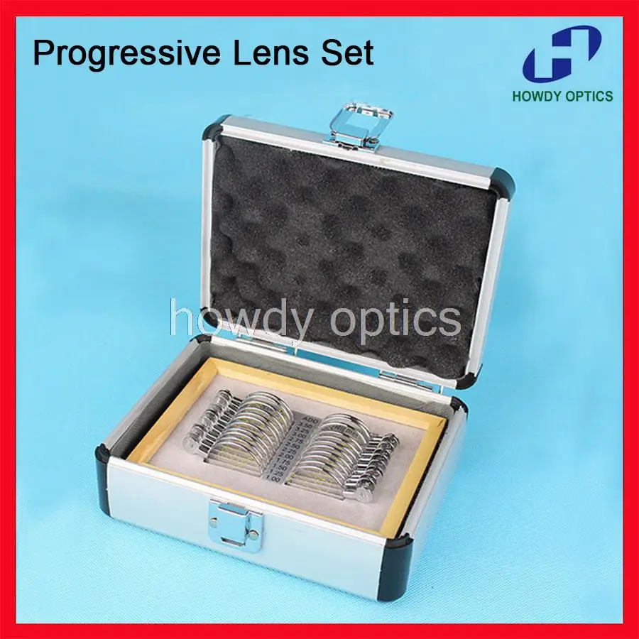 Free Shipping Optical Progressive Lens Set Trial Lens Set Ophthalmic Trial Lenses Case