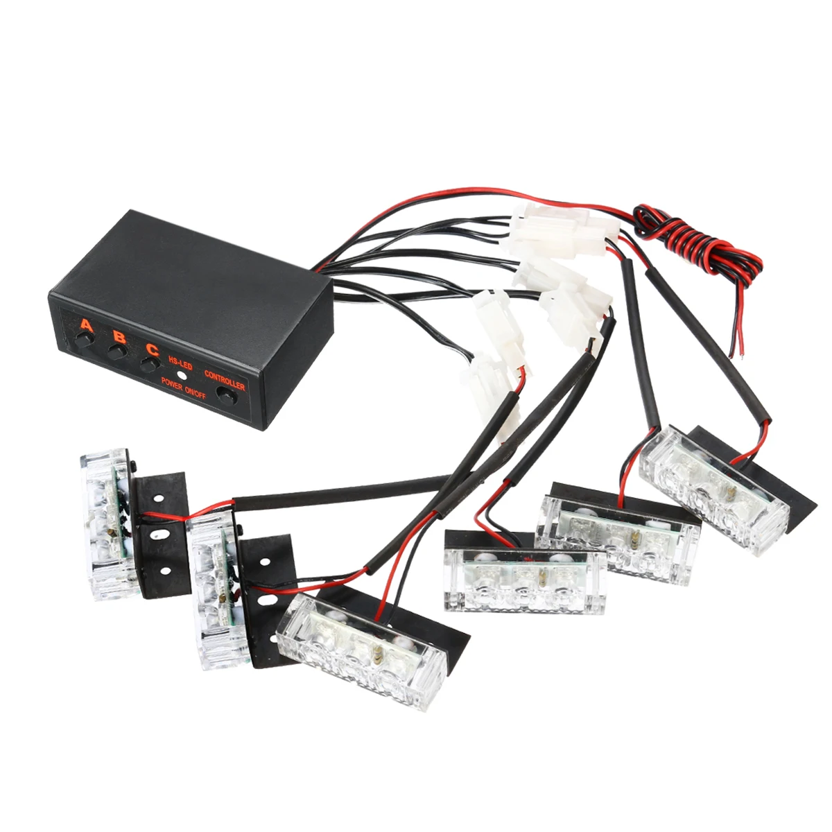 3Red 3Blue Flash light strongpoint предупреждающий свет 6 световых баров 1 блок управления 12 отверток S6 длинные кабели автомобильный стробоскоп