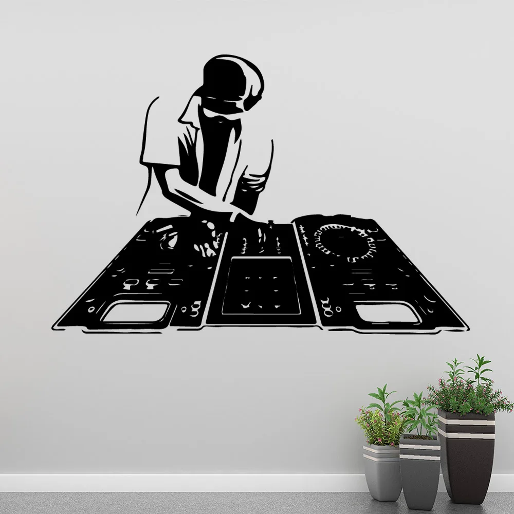 

Cartoon DJ Nursery Wall Stickers Vinyl Art Decals Living Room Mural Bedroom Decor Home Party Decor Wallpaper adesivo de parede