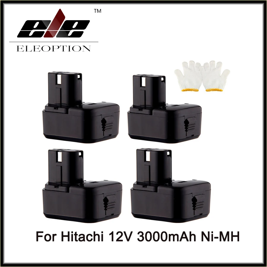 

Free Shipping 4pcs Replacement Power Tool Cordless Drill Battery for Hitachi EB1214S EB1214L EB1212S Battery 12V 3.0Ah Ni MH