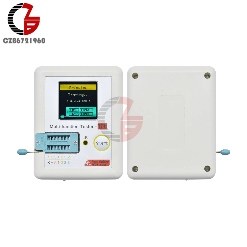 TC-T7-H Транзистор тестер Диод Триод измеритель емкости LCR ESR NPN PNP MOSFET ИК Многофункциональный тестер Цифровой мультиметр