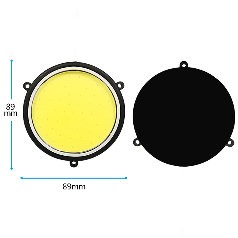 Hyzhauto 2 шт. светодиодный Габаритные огни круглый COB DRL авто светодиодный противотуманные лампы высокого Мощность белый 6500K Авто-Стайлинг 12 В