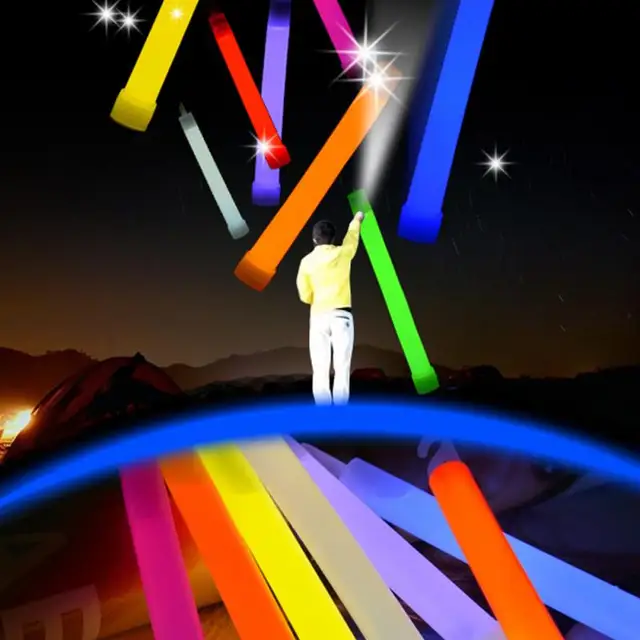 5 pcs Rave Christmas Halloween Glow Sticks With Hook Party Festivity Light Lanyard Assorted Decor