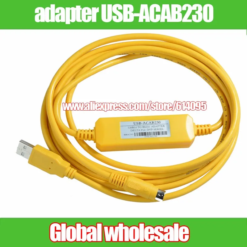 1 шт. USB к RS232 адаптер USB-ACAB230 USB-DVP USB кабель для программирования PLC Delta DVP серии PLC