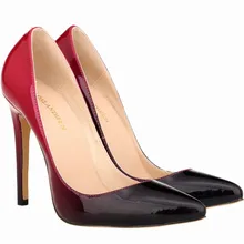 LOSLANDIFEN Women Pumps Fashion Leather Pointed Toe 11cm High Heels font b Shoes b font Woman