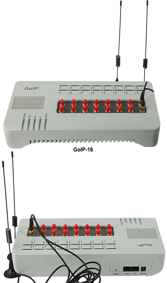 Оригинальный DBL 16 SIMs GSM VOIP шлюз GOIP VoIP IMEI изменяемый поддержка оптовых SMS (с