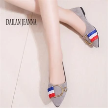 Весна-осень новая версия закрытым острым Очаровательный цвет обувь на плоской подошве женские удобные для беременных женская обувь социальные обувь