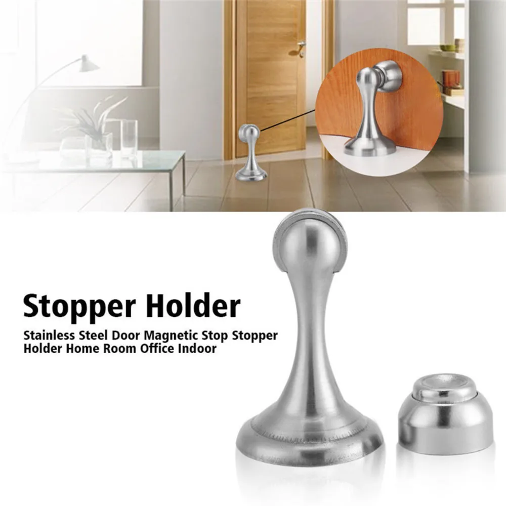 

Stainless Steel Office Door Floor Magnetic Stop Stopper Holder/catch Home Use Rails Hooks