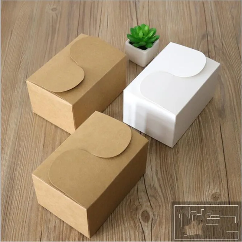 10pcs 15.5*10.5*8.5cm Large Kraft paper Cake Box Party Cupcake Gift