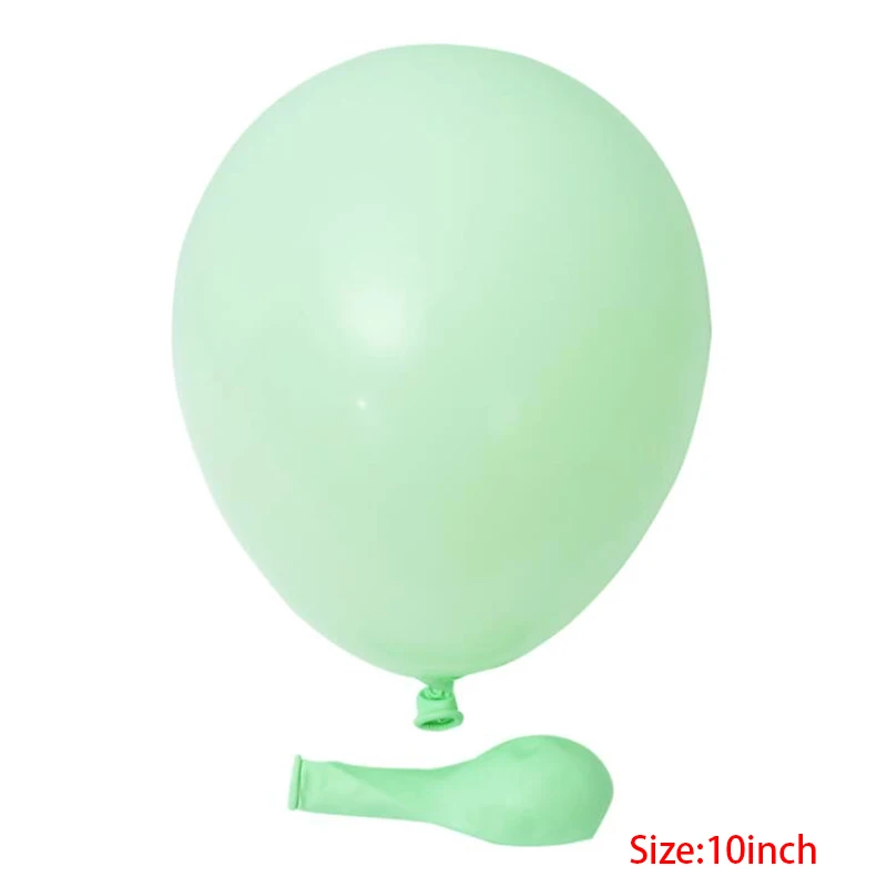 Macaron Green10pcs 10 шт., латексные воздушные шары макарон, 10 дюймов, яркие цвета, день рождения, свадьба, день Святого Валентина, вечерние украшения для детей, для детского шоу, воздушный шар - Цвет: Macaron Green10pcs