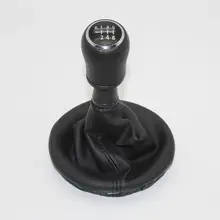 6 Velocidad Gear Shift Knob Palillo de Fuelle Botas de Cuero Para VW Multivan T5 T6 2003 2004 2005 2006 2007 2008 2009 2010 2011 2012-2015