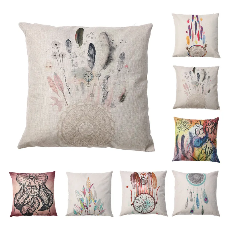 

Floral Linen Pillow Cases Covers Home Textile Decorative Pillowcases