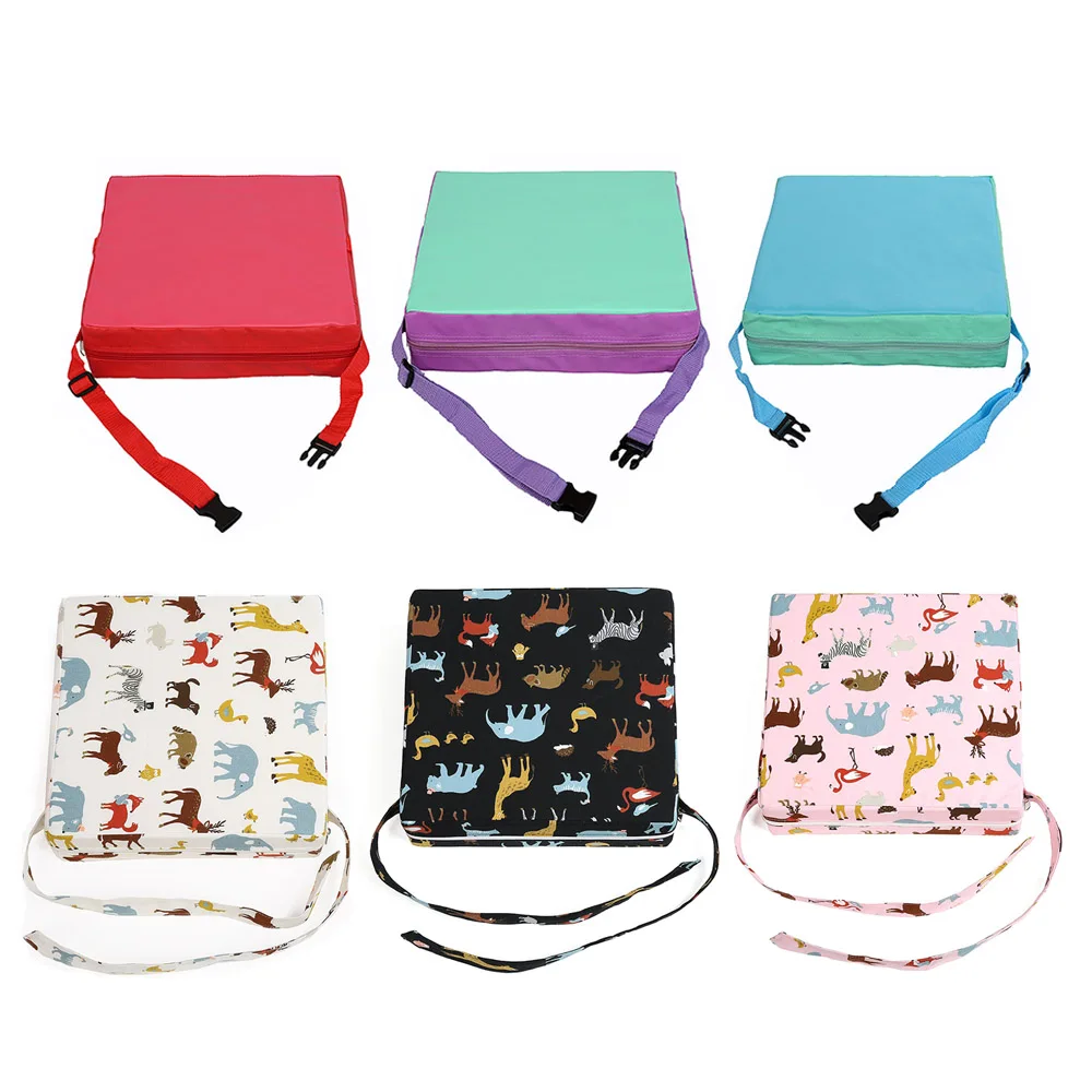Baby Kids Adjustable Detachable Sponge Leather Chair Booster Cushion Dining Chair Child Increase Height Seat Pad Mat Cushions