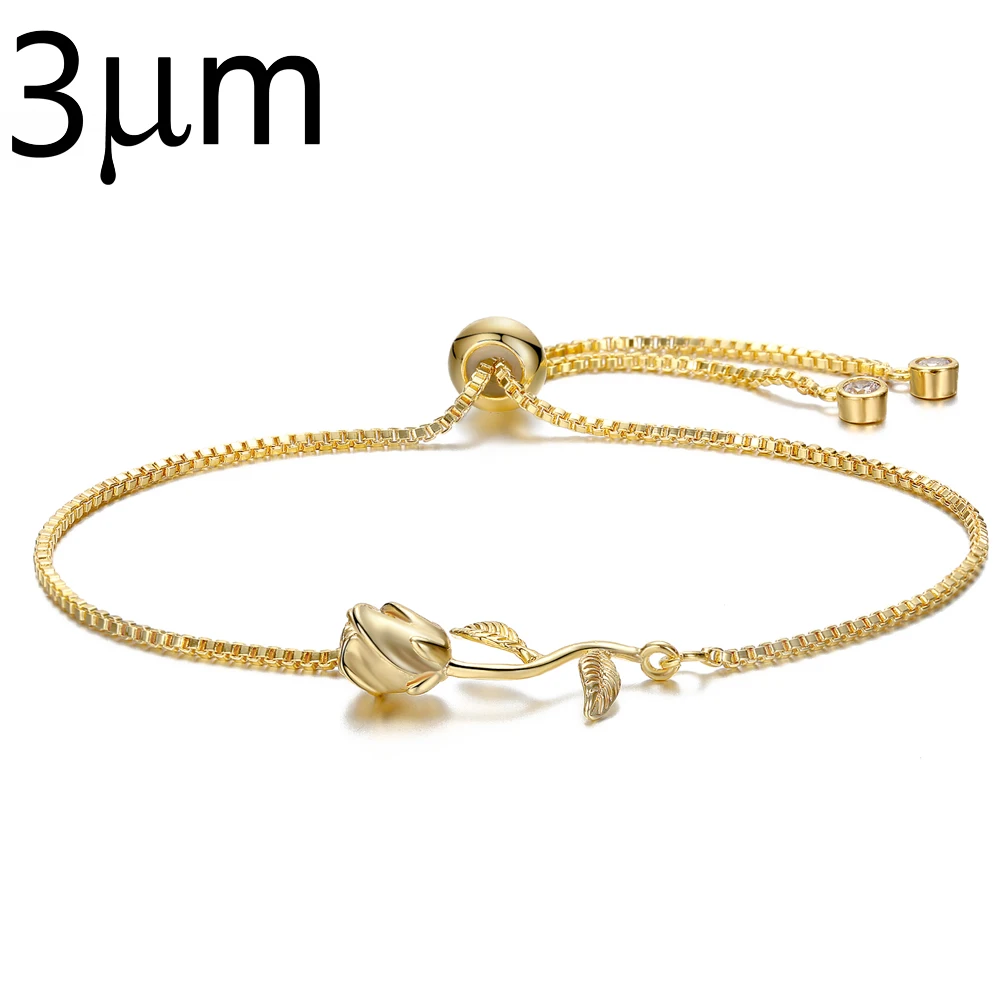 Rose Flower Bracelet for Women Beauty and Beast Final Rose Flower Charm Slide Dainty Adjustable Bracelet Wedding Bridal Jewelry красавица и чудовище beauty and the beast