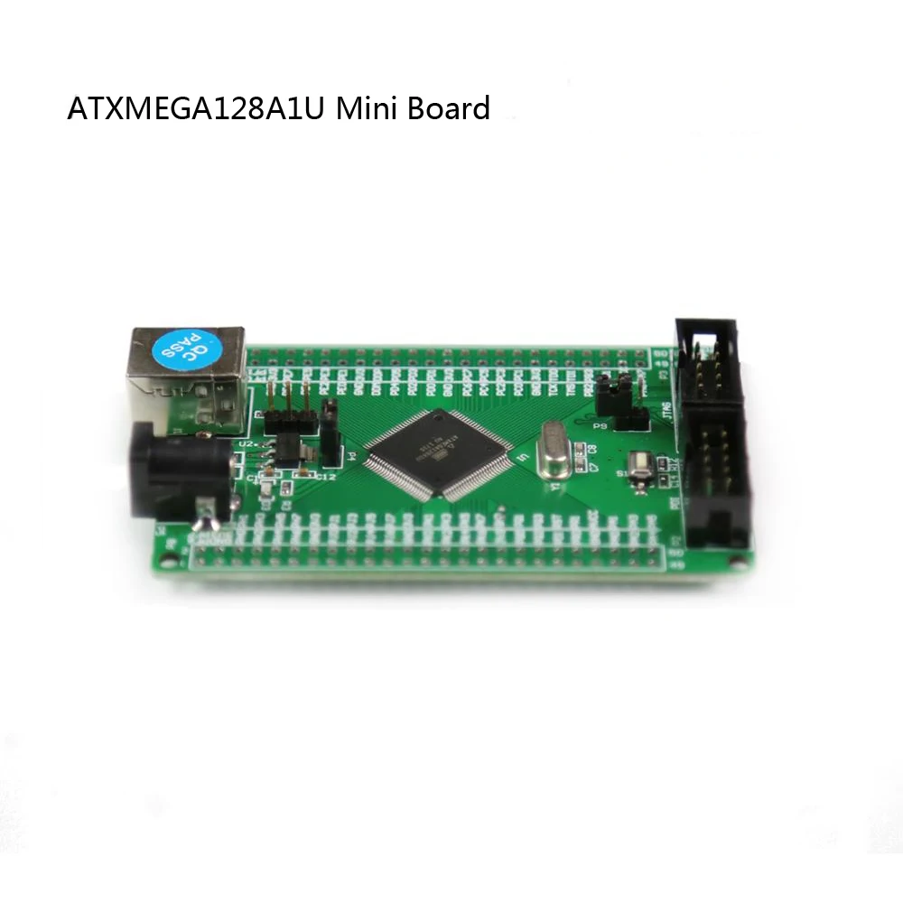 ATMEL ATxmega128A1U мини плата 12 бит ADC DAC 8UART USB устройство JTAG PDI загрузчик предварительно