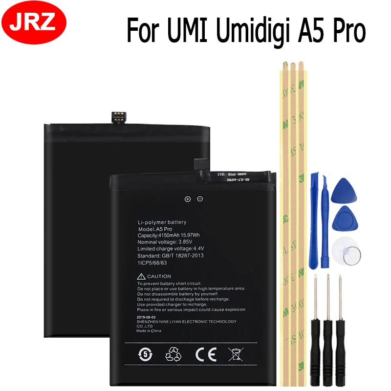 

For UMI Umidigi A5 Pro Battery 4150mAh Cell Phone High Quality Replacement Backup Batteria For UMI Umidigi A5 Pro with Tools