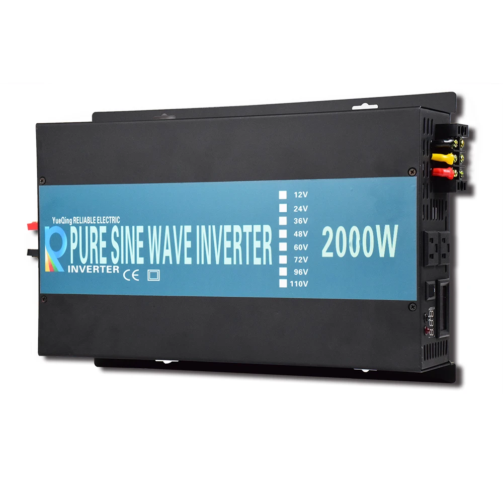 

Pure Sine Wave Solar Power Inverter 2000W Dc 12v 24v 48v To Ac 120v 220v Charger Car Converter Controller Home Display Off-grid