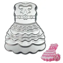 Расцветка юбки торт форма из алюминиевого сплава противень для выпечки шоколадный фондан DIY формы для выпечки многоразовые торт отделочных работ