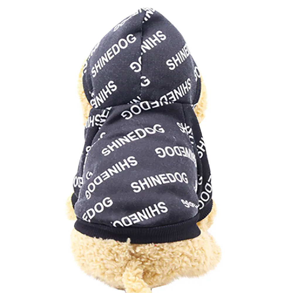 

Christmas Red hooded coat jacket Printed Cotton Hoodied Sweatshirts Winter Warm Small Dog Clothes Puppy Chihuahua Hood Jacket