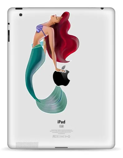 GOOYIYO- планшет частичный стикер красота Русалка виниловая наклейка простой дизайн DIY кожа дл Ipad 234 Air Pro 9,7 мини 7,9 планшет - Цвет: 13111