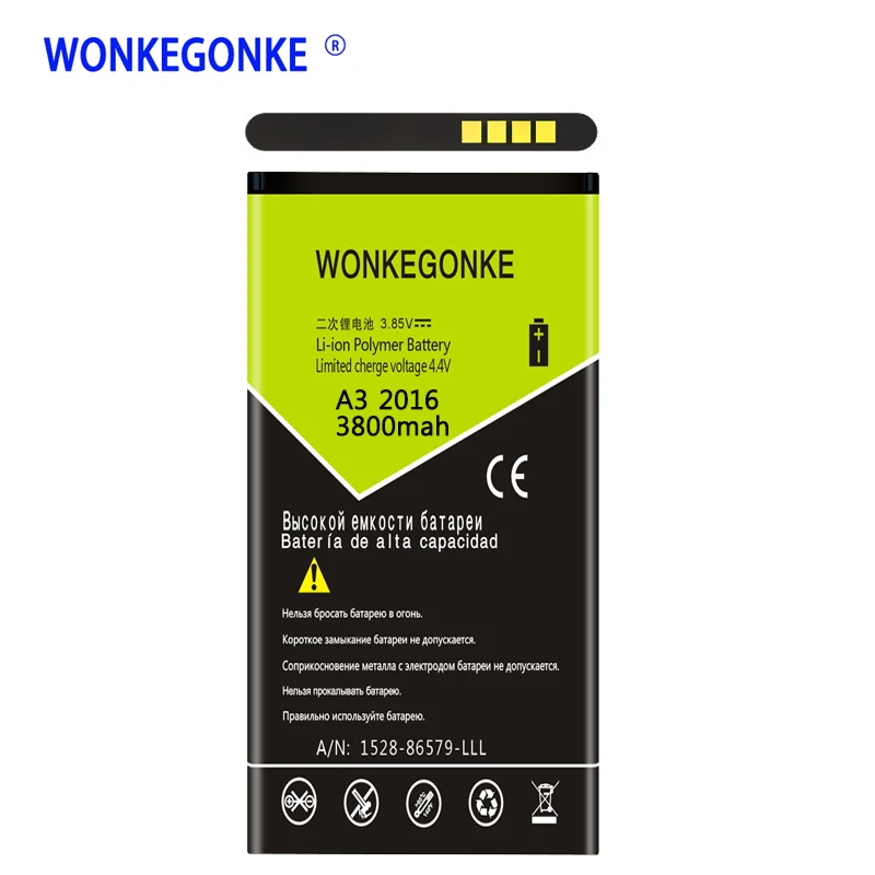 

WONKEGONKE EB-BA310ABE Battery for Samsung Galaxy A310 A3 A3100 A310F 2016 Edition A5310