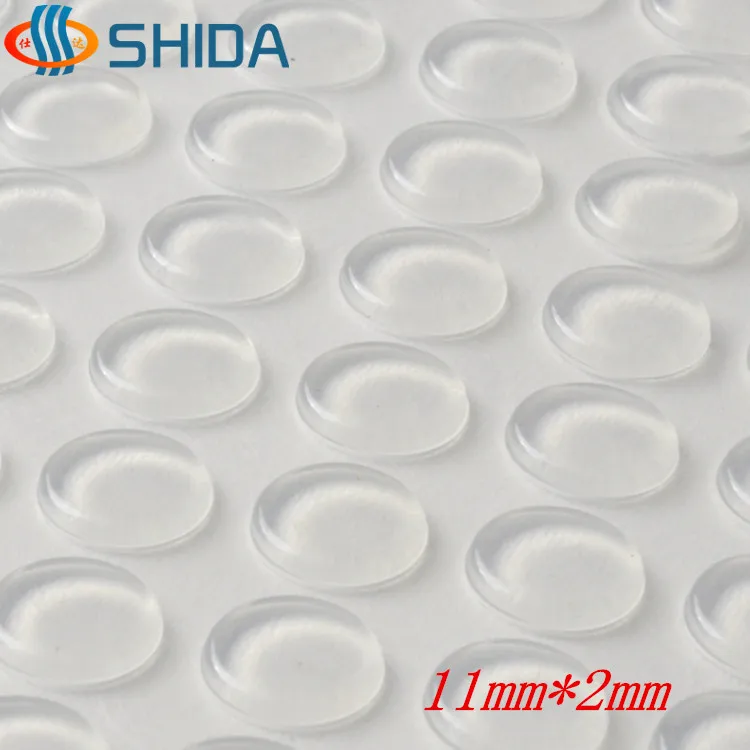 

Hot Sale 200Pcs 11*2mm Clear Soft Self Adhesive Silicone Rubber Plastic Bumper Damper Anti Slip Flat Stick Silicone Feet Pads