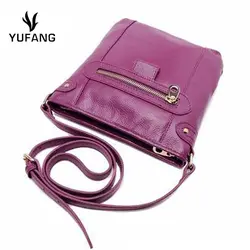 Yufang/Брендовые женские сумки-мессенджеры из натуральной воловьей кожи; качественные женские сумки на плечо; модные сумки для девочек