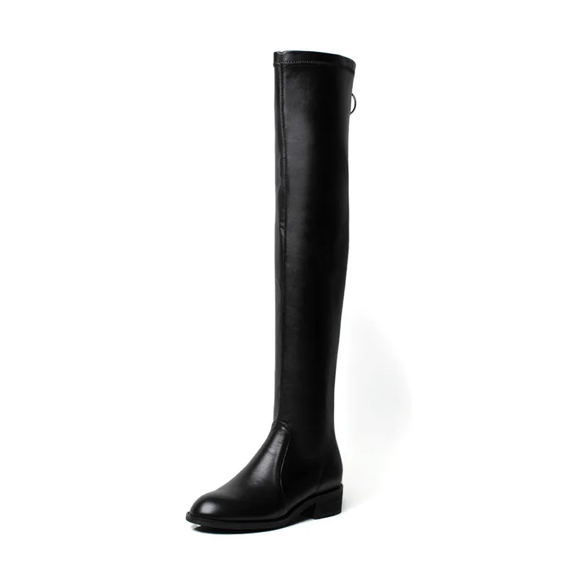 FEDONAS/Брендовые женские ботфорты выше колена; обувь для танцев на высоком тонком каблуке; сезон осень-зима; Женская пикантная повседневная обувь с круглым носком