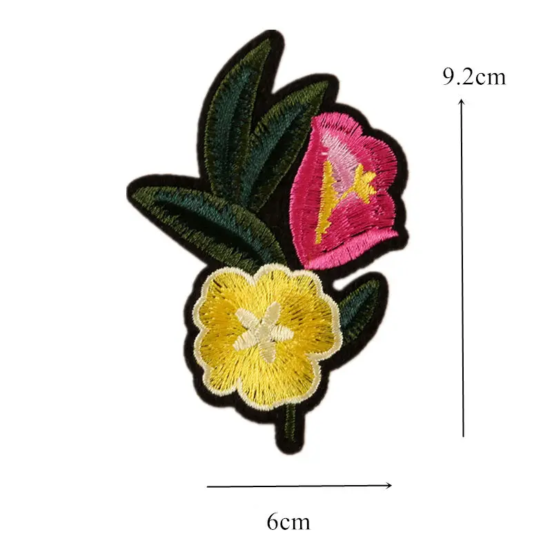 10 шт. смешанные цветы лепестки роз вышитые патчи термоклейкий значок для заклепки для джинсов шляпа аппликации DIY ручной работы украшения