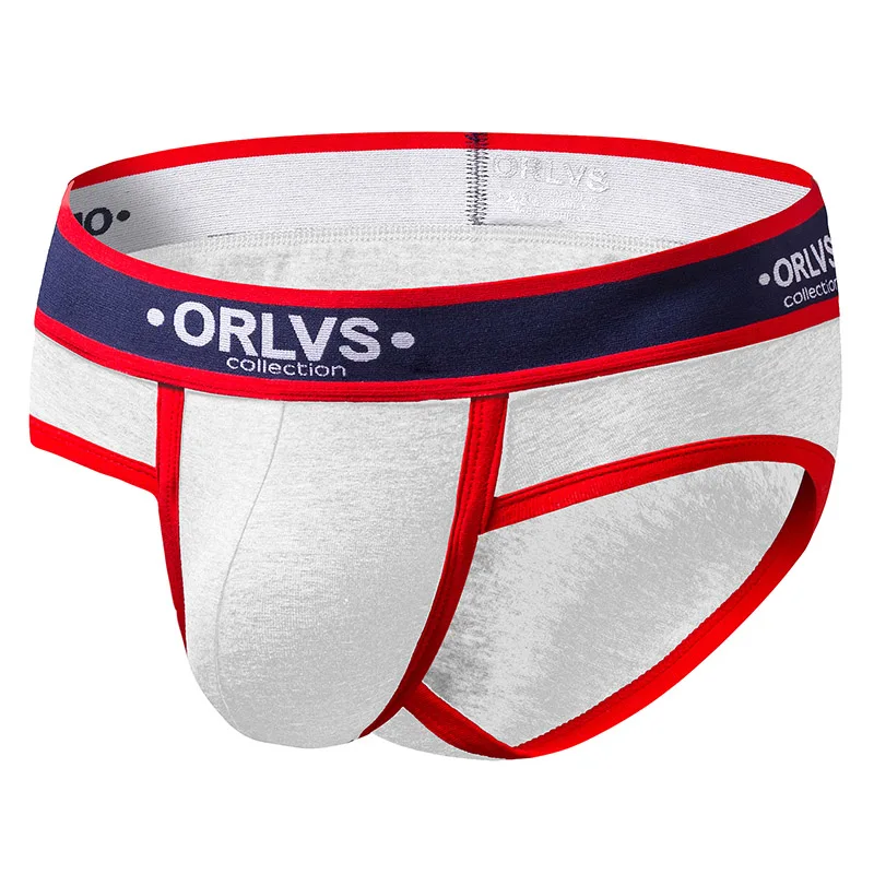 ORLVS Solid Mens Briefs Sexy Underwear Cotton Shorts Panties Male Underpants Breathable Plus Size Pouch Vetement Homme Brief Men low rise boxer briefs Briefs