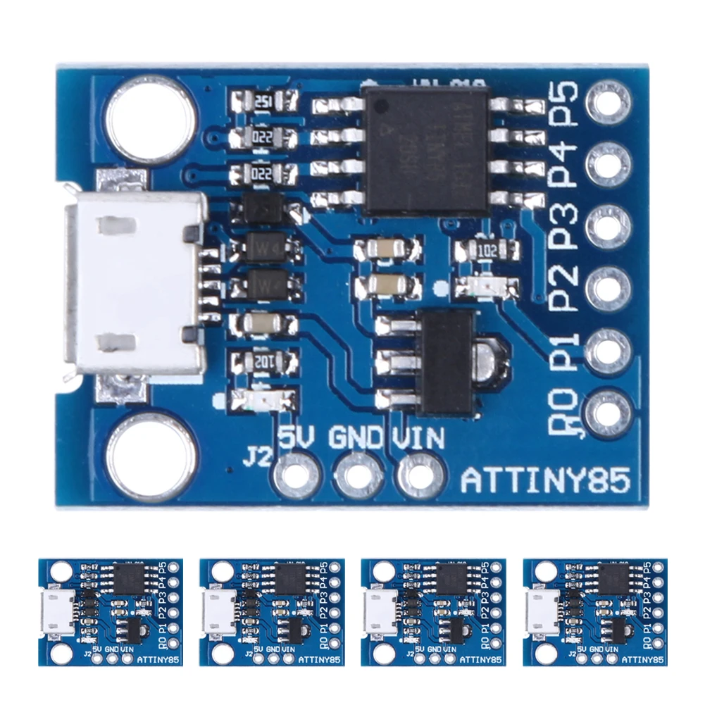 

5Pcs Digispark Kickstarter Attiny85 Micro USB Development Board for the Arduino IDE 1.0+ (OSX/Win/Linux) Demo board