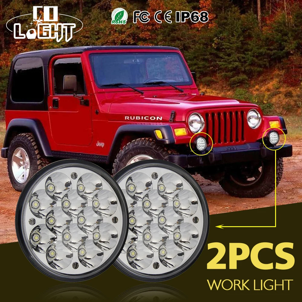 

CO LIGHT Waterproof Car Daytime Running Lights 36W Led Work Lights 12V 24V 5inch Led Sealed Beam with H4 for Motorcycle Auto Car