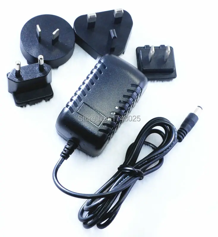 Free shipping ac dc adaptor 18v 1000ma 1a 18w Interchangeable wall plug type 1m dc cord