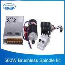 500 Вт ЧПУ бесщеточный электродвигатель вращения шпинделя ER11/ER16 сбор фрезерный станок 55 мм зажим шагового двигателя драйвер импульсный источник питания
